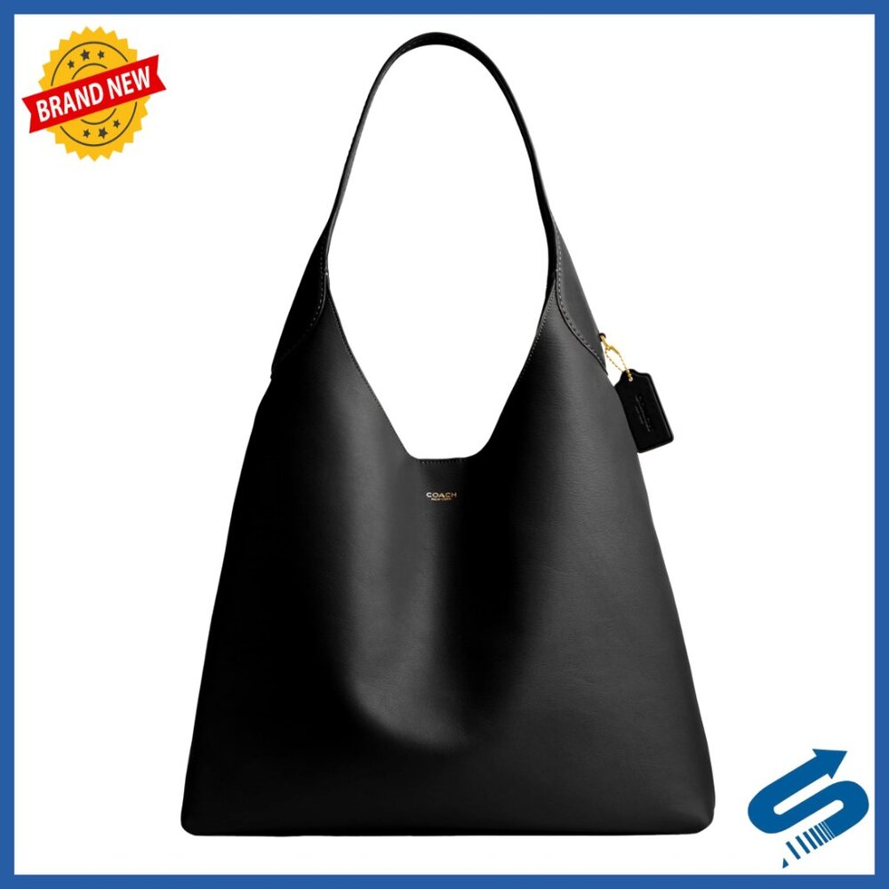 Luxury Leather Hobo Shoulder Bag with Magnetic Closure